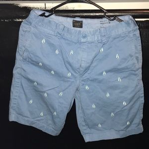 J Crew Sailboat Embroidered Shorts